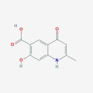 molecular formula C11H9NO4 B11888061 4,7-Dihydroxy-2-methyl-6-quinolinecarboxylic acid CAS No. 804435-49-2