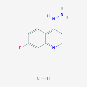 molecular formula C9H9ClFN3 B11888094 7-Fluoro-4-hydrazinylquinoline hydrochloride CAS No. 1172943-36-0