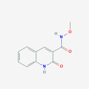 molecular formula C11H10N2O3 B11888107 N-Methoxy-2-oxo-1,2-dihydroquinoline-3-carboxamide CAS No. 90878-22-1