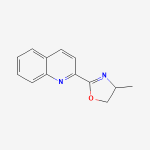 molecular formula C13H12N2O B11888129 4-Methyl-2-(quinolin-2-yl)-4,5-dihydrooxazole 