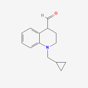 1-(Cyclopropylmethyl)-1,2,3,4-tetrahydroquinoline-4-carbaldehyde