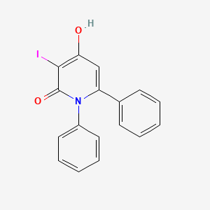 molecular formula C17H12INO2 B1188816 4-hydroxy-3-iodo-1,6-diphenyl-2(1H)-pyridinone 