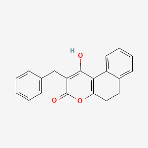 molecular formula C20H16O3 B1188819 2-benzyl-1-hydroxy-5,6-dihydro-3H-benzo[f]chromen-3-one 