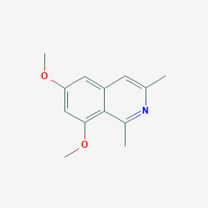 molecular formula C13H15NO2 B11888200 6,8-Dimethoxy-1,3-dimethylisoquinoline CAS No. 66178-59-4