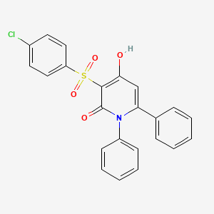 3-[(4-chlorophenyl)sulfonyl]-4-hydroxy-1,6-diphenyl-2(1H)-pyridinone