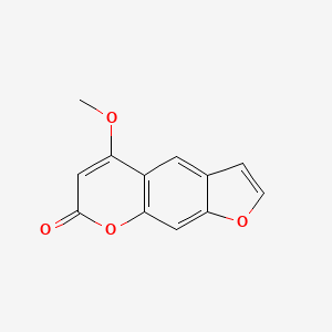 molecular formula C12H8O4 B11888242 5-Methoxy-7H-furo(3,2-g)(1)benzopyran-7-one CAS No. 3380-68-5