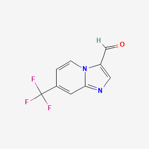 molecular formula C9H5F3N2O B11888254 7-(Trifluoromethyl)imidazo[1,2-a]pyridine-3-carbaldehyde 