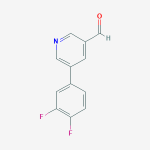 molecular formula C12H7F2NO B11888258 5-(3,4-Difluorophenyl)nicotinaldehyde CAS No. 1346691-73-3