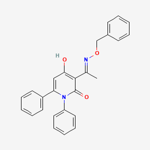3-[N-(benzyloxy)ethanimidoyl]-4-hydroxy-1,6-diphenyl-2(1H)-pyridinone