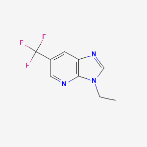 molecular formula C9H8F3N3 B11888272 3-Ethyl-6-(trifluoromethyl)-3H-imidazo[4,5-b]pyridine 