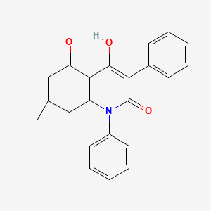 molecular formula C23H21NO3 B1188828 4-hydroxy-7,7-dimethyl-1,3-diphenyl-7,8-dihydro-2,5(1H,6H)-quinolinedione 