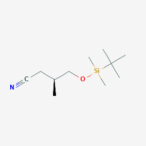 molecular formula C11H23NOSi B11888307 (S)-4-((tert-Butyldimethylsilyl)oxy)-3-methylbutanenitrile CAS No. 188692-78-6