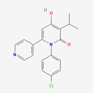 molecular formula C19H17ClN2O2 B1188832 1-(4-Chlorophenyl)-3-isopropyl-6-(4-pyridyl)-4-hydroxypyridine-2(1H)-one 