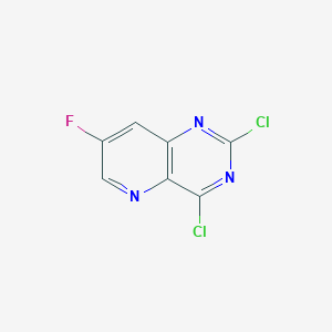 molecular formula C7H2Cl2FN3 B11888421 2,4-Dichloro-7-fluoropyrido[3,2-d]pyrimidine 