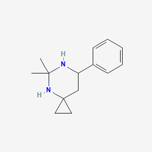 molecular formula C14H20N2 B11888449 5,5-Dimethyl-7-phenyl-4,6-diazaspiro[2.5]octane CAS No. 920338-73-4