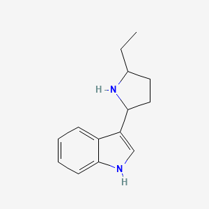 molecular formula C14H18N2 B11888471 3-(5-ethylpyrrolidin-2-yl)-1H-indole 