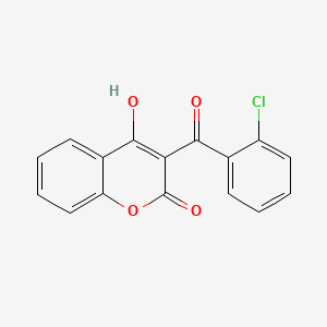 molecular formula C16H9ClO4 B1188848 3-(2-Chlorobenzoyl)-4-hydroxy-2H-chromen-2-one 