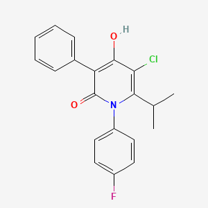 5-chloro-1-(4-fluorophenyl)-4-hydroxy-6-isopropyl-3-phenyl-2(1H)-pyridinone