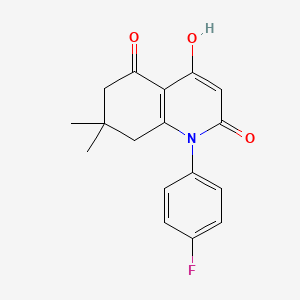 molecular formula C17H16FNO3 B1188853 1-(4-fluorophenyl)-4-hydroxy-7,7-dimethyl-7,8-dihydro-2,5(1H,6H)-quinolinedione 