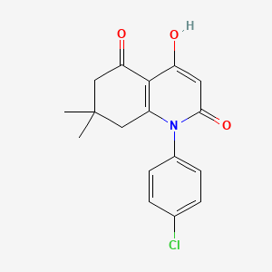 molecular formula C17H16ClNO3 B1188854 1-(4-chlorophenyl)-4-hydroxy-7,7-dimethyl-7,8-dihydro-2,5(1H,6H)-quinolinedione 