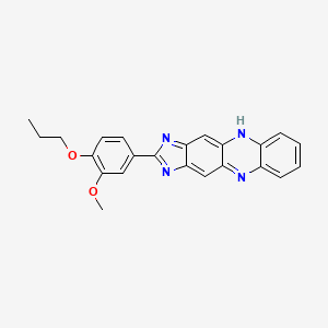 molecular formula C23H20N4O2 B1188858 2-(3-methoxy-4-propoxyphenyl)-1H-imidazo[4,5-b]phenazine 