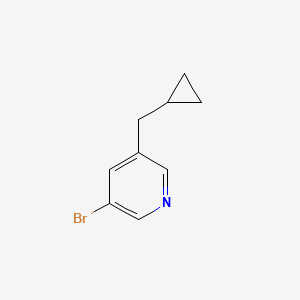 molecular formula C9H10BrN B11888589 3-Bromo-5-(cyclopropylmethyl)pyridine 