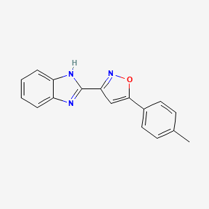 molecular formula C17H13N3O B1188861 2-[5-(4-methylphenyl)-3-isoxazolyl]-1H-benzimidazole 