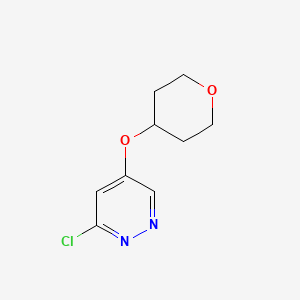 3-Chloro-5-((tetrahydro-2H-pyran-4-yl)oxy)pyridazine