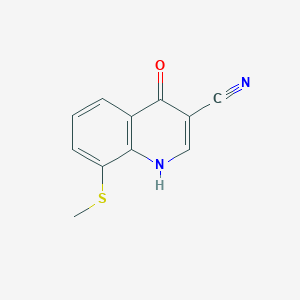 3-Quinolinecarbonitrile, 4-hydroxy-8-(methylthio)-