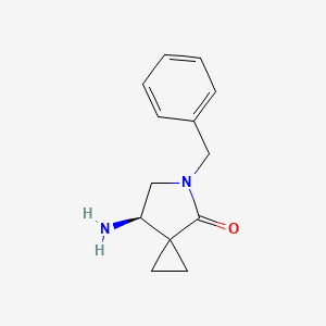 molecular formula C13H16N2O B11888626 (R)-7-Amino-5-benzyl-5-azaspiro[2.4]heptan-4-one CAS No. 144282-38-2