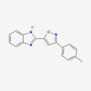 molecular formula C17H13N3O B1188865 2-[3-(4-methylphenyl)-5-isoxazolyl]-1H-benzimidazole 