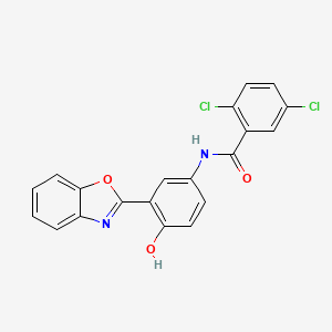 molecular formula C20H12Cl2N2O3 B1188871 N-[3-(1,3-benzoxazol-2-yl)-4-hydroxyphenyl]-2,5-dichlorobenzamide 