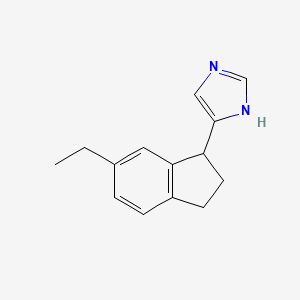 4-(6-Ethyl-2,3-dihydro-1H-inden-1-yl)-1H-imidazole