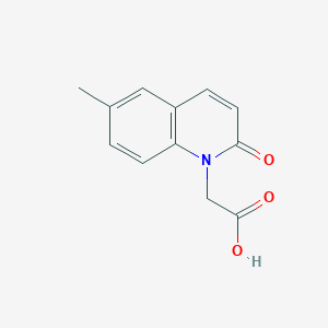 molecular formula C12H11NO3 B11888718 2-(6-Methyl-2-oxoquinolin-1(2H)-yl)acetic acid 