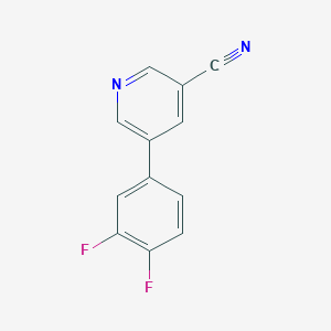 molecular formula C12H6F2N2 B11888758 5-(3,4-Difluorophenyl)nicotinonitrile CAS No. 1346691-71-1