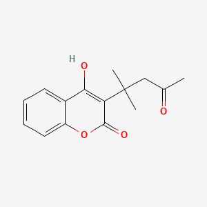 molecular formula C15H16O4 B1188878 3-(1,1-dimethyl-3-oxobutyl)-4-hydroxy-2H-chromen-2-one 