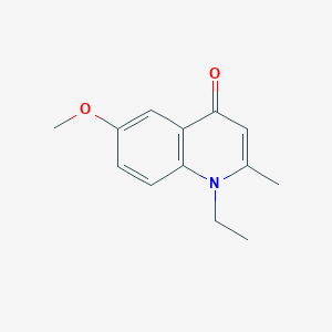 molecular formula C13H15NO2 B11888794 1-Ethyl-6-methoxy-2-methylquinolin-4(1H)-one 