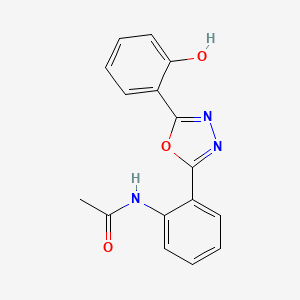 molecular formula C16H13N3O3 B1188880 N-{2-[5-(2-hydroxyphenyl)-1,3,4-oxadiazol-2-yl]phenyl}acetamide 
