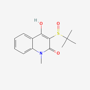 molecular formula C14H17NO3S B1188881 3-(tert-butylsulfinyl)-4-hydroxy-1-methyl-2(1H)-quinolinone 