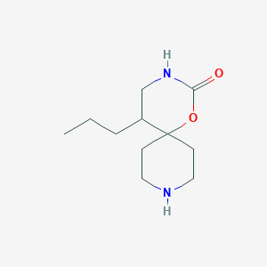 molecular formula C11H20N2O2 B11888922 5-Propyl-1-oxa-3,9-diazaspiro[5.5]undecan-2-one 