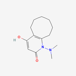 molecular formula C13H20N2O2 B1188893 1-(dimethylamino)-4-hydroxy-5,6,7,8,9,10-hexahydrocycloocta[b]pyridin-2(1H)-one 