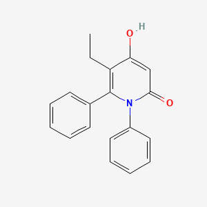 molecular formula C19H17NO2 B1188896 3-Ethyl-6-hydroxy-1,2-diphenylpyridin-4-one 