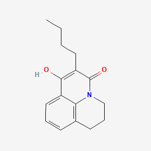 molecular formula C16H19NO2 B1188897 6-butyl-7-hydroxy-2,3-dihydro-1H,5H-pyrido[3,2,1-ij]quinolin-5-one 