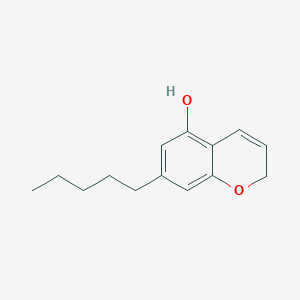 molecular formula C14H18O2 B11888987 7-Pentyl-2H-chromen-5-OL CAS No. 61975-73-3