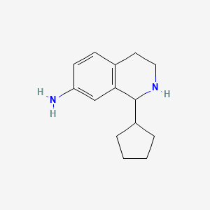 molecular formula C14H20N2 B11888996 7-Isoquinolinamine, 1-cyclopentyl-1,2,3,4-tetrahydro- CAS No. 653604-73-0