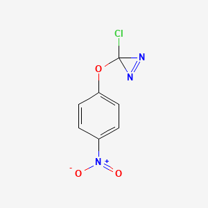 molecular formula C7H4ClN3O3 B11889000 3H-Diazirine, 3-chloro-3-(4-nitrophenoxy)- CAS No. 848768-04-7