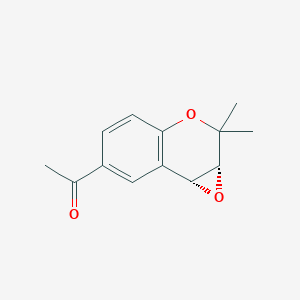 molecular formula C13H14O3 B11889003 1-((1aR,7bR)-2,2-Dimethyl-2,7b-dihydro-1aH-oxireno[2,3-c]chromen-6-yl)ethanone 