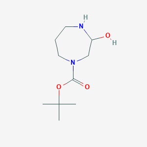 molecular formula C10H20N2O3 B11889041 tert-Butyl 3-hydroxy-1,4-diazepane-1-carboxylate 