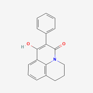 molecular formula C18H15NO2 B1188905 7-hydroxy-6-phenyl-2,3-dihydro-1H,5H-pyrido[3,2,1-ij]quinolin-5-one 