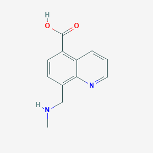 molecular formula C12H12N2O2 B11889079 8-((Methylamino)methyl)quinoline-5-carboxylic acid CAS No. 82967-31-5